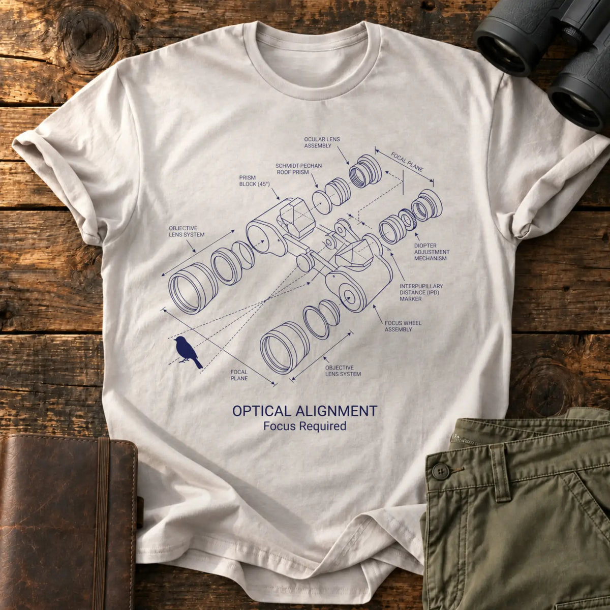 Optical Alignment Tee — Ice Grey