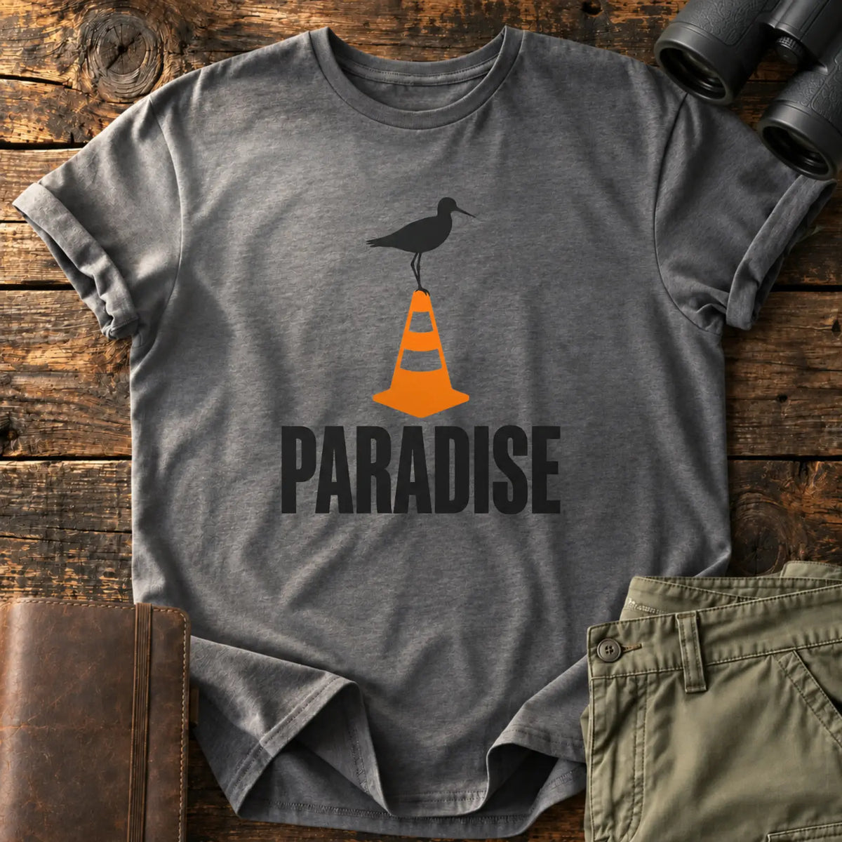 Paradise Cone Tee — Charcoal