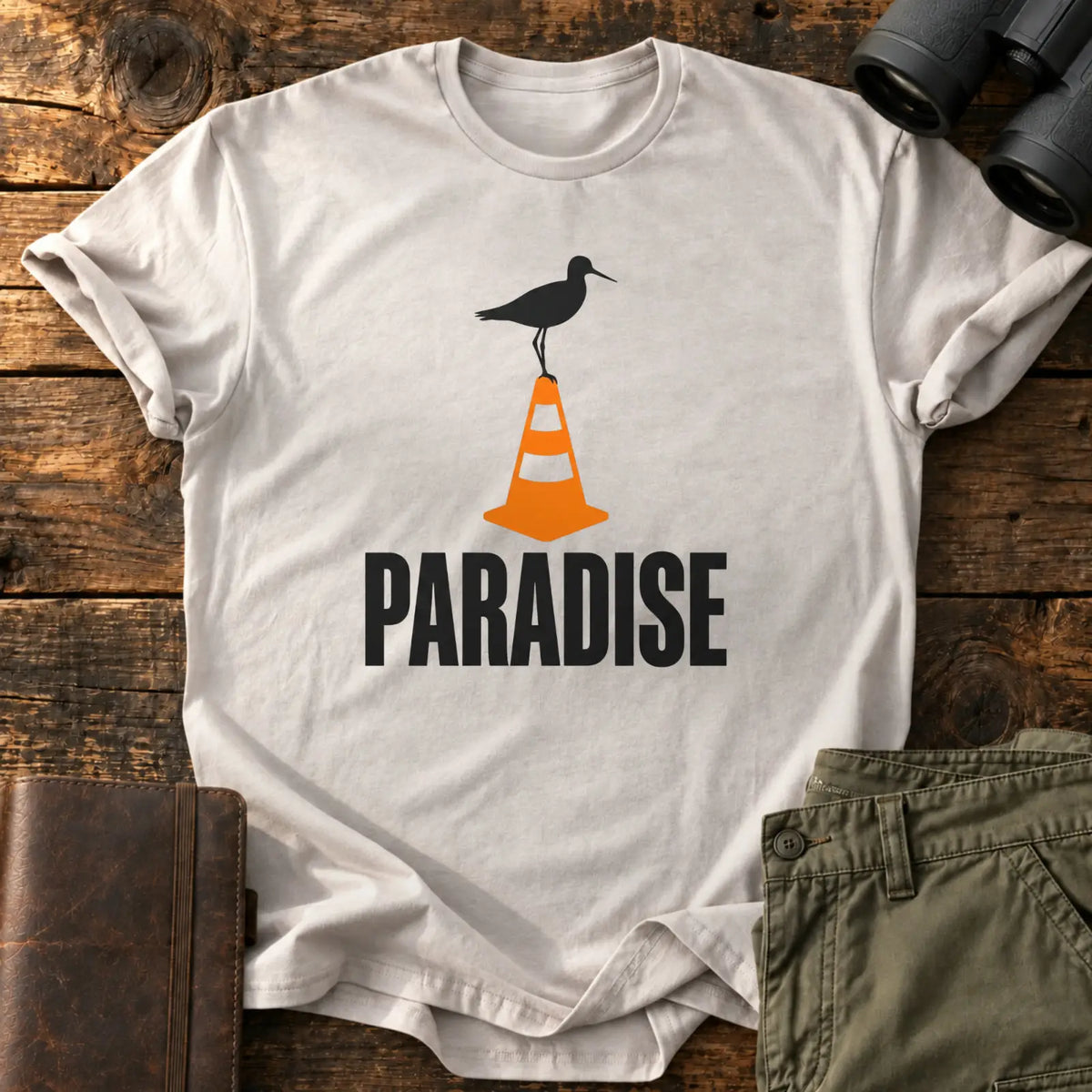 Paradise Cone Tee — Ice Grey