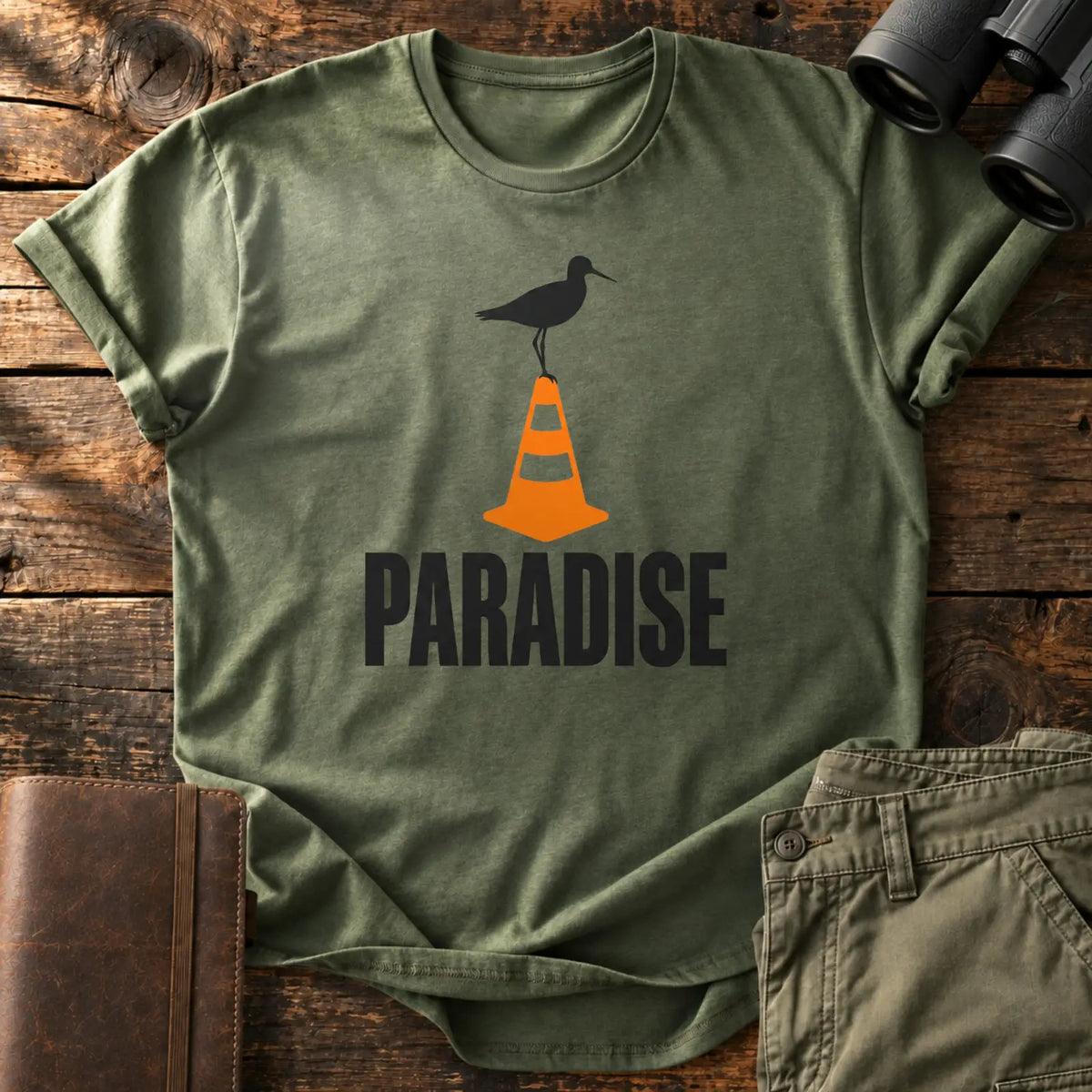 Paradise Cone Tee — Military Green