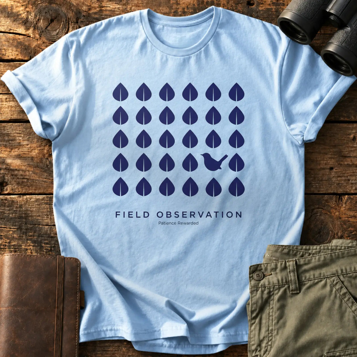 Patience Rewarded Tee — Light Blue