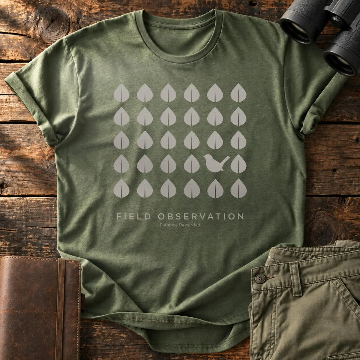 Patience Rewarded Tee — Military Green