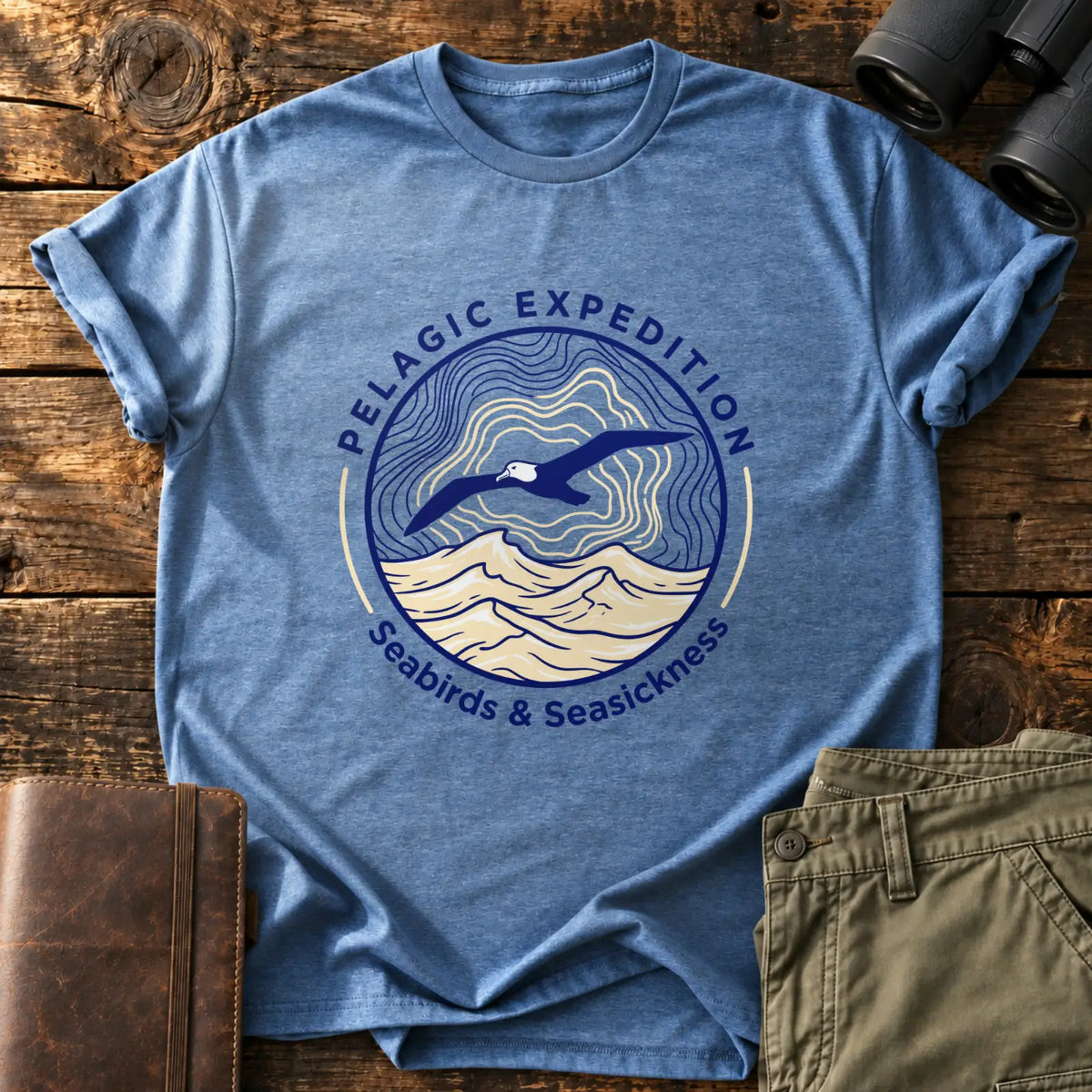 Pelagic Expedition Tee — Heather Indigo