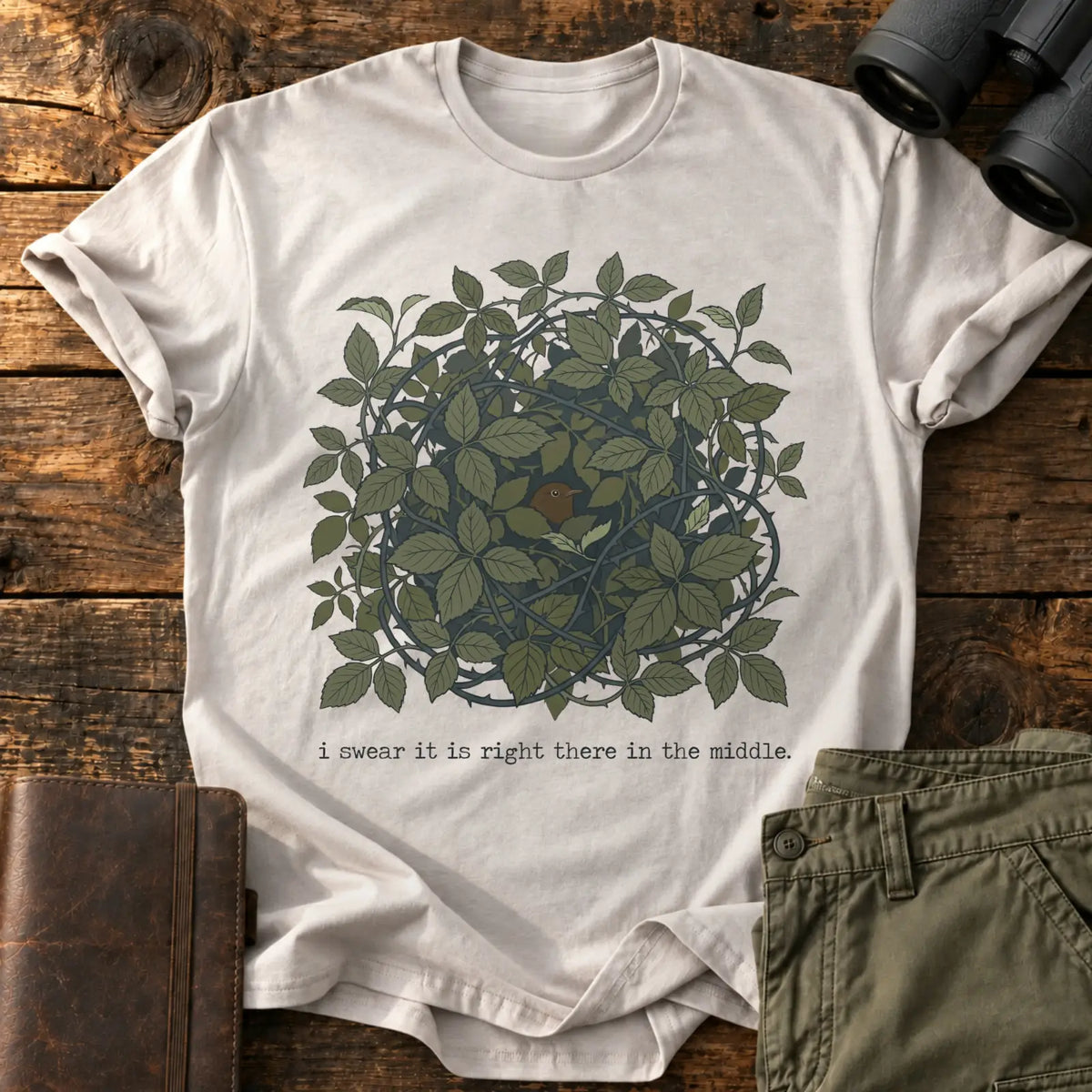Right There in the Middle Tee — Ice Grey