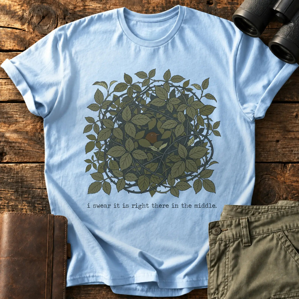Right There in the Middle Tee — Light Blue