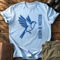 Robin in Motion Tee — Light Blue