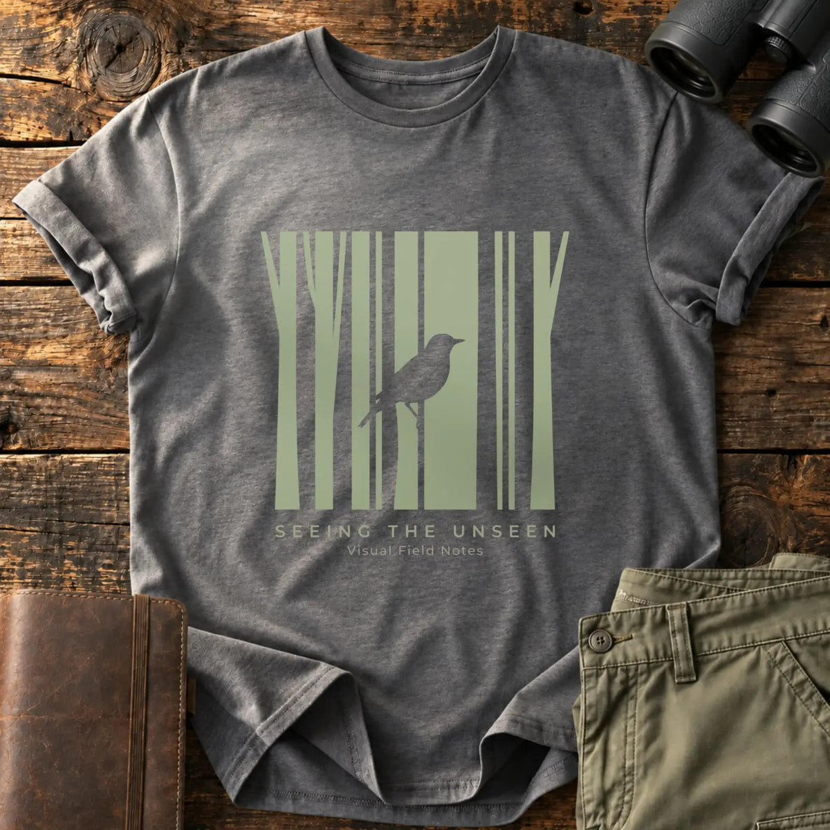 Seeing the Unseen Tee — Charcoal