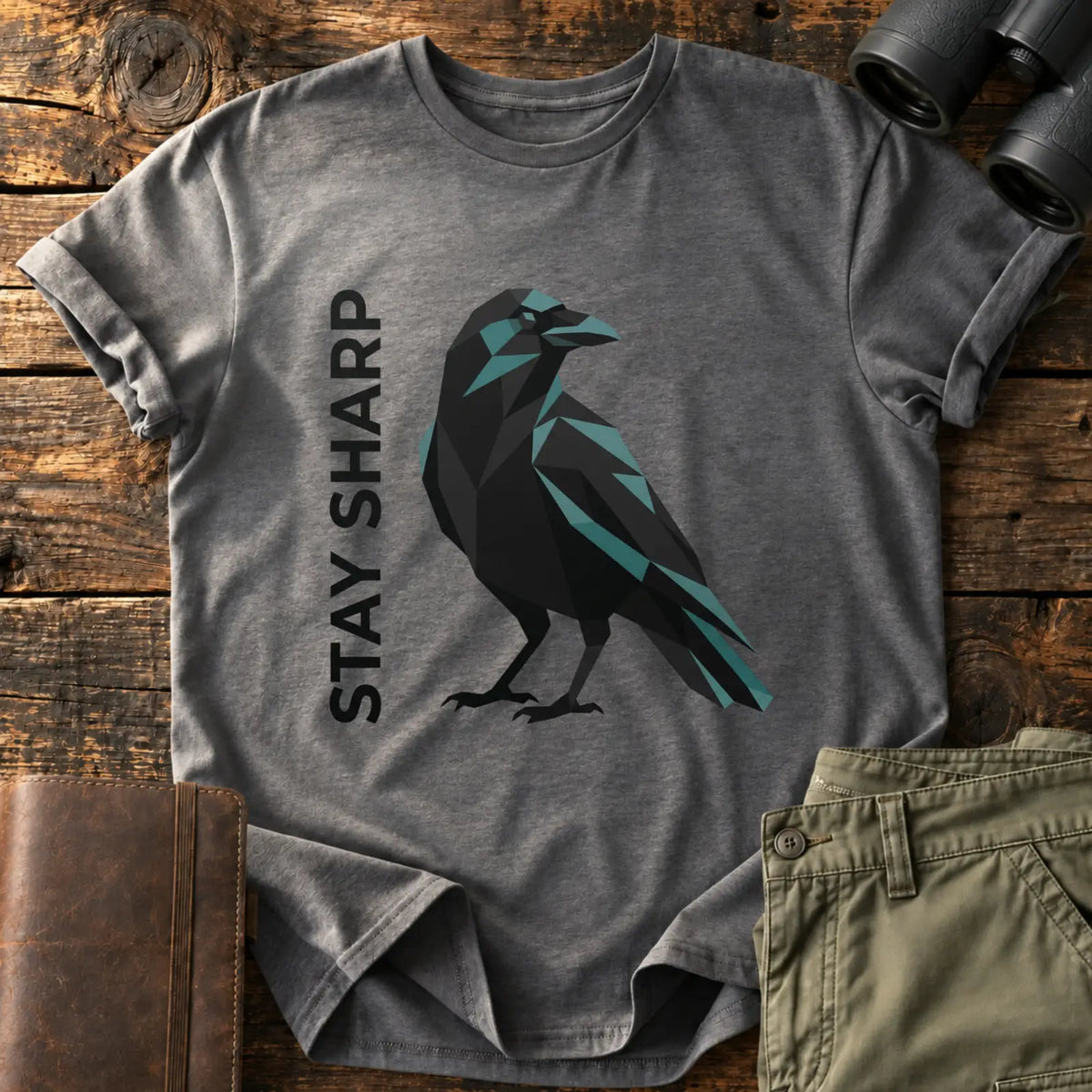 Stay Sharp Tee — Charcoal