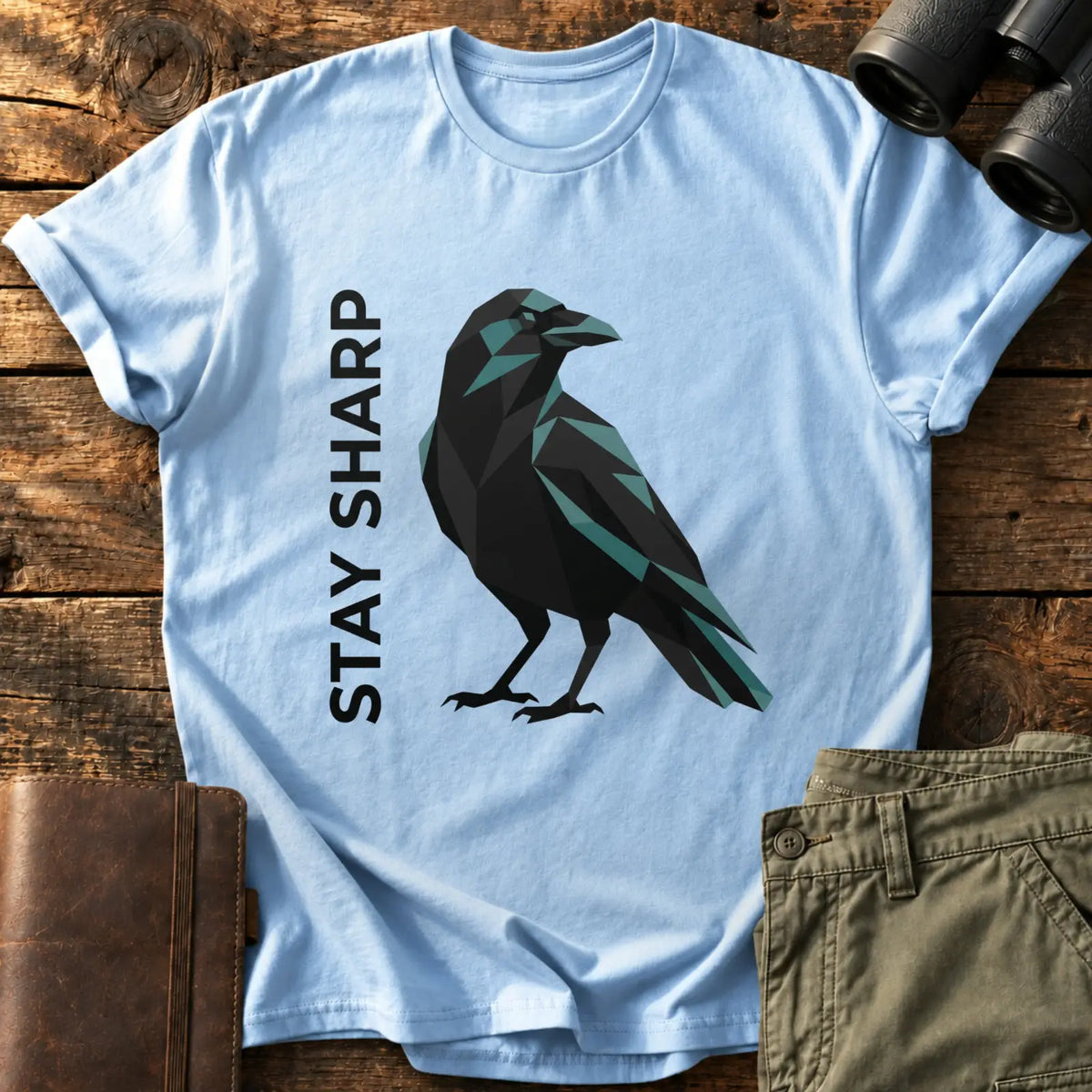 Stay Sharp Tee — Light Blue