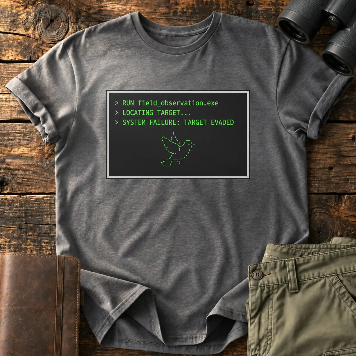 Target Evaded Tee — Charcoal