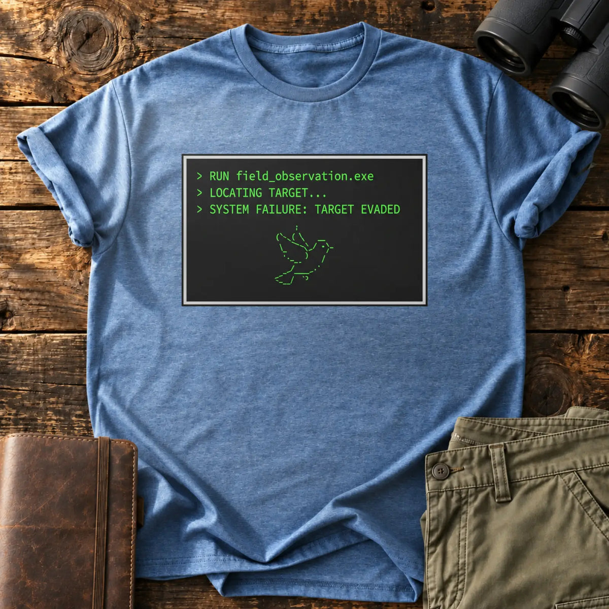 Target Evaded Tee — Heather Indigo