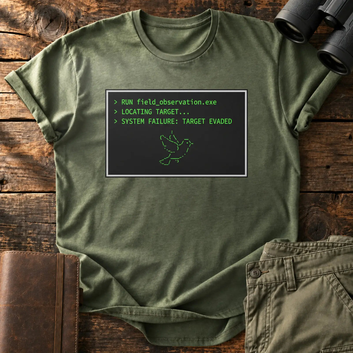 Target Evaded Tee — Military Green