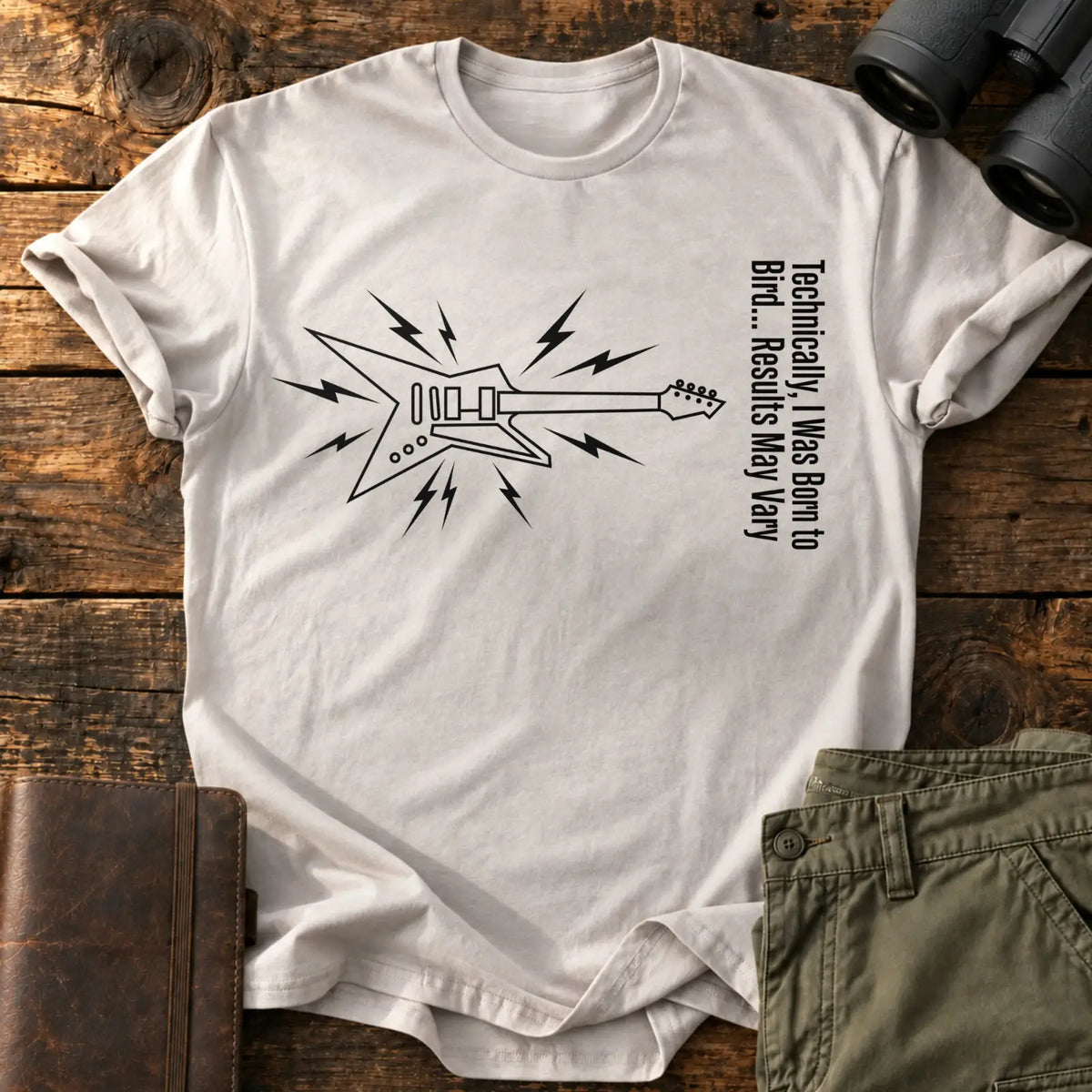 Technically Born to Bird Tee — Ice Grey
