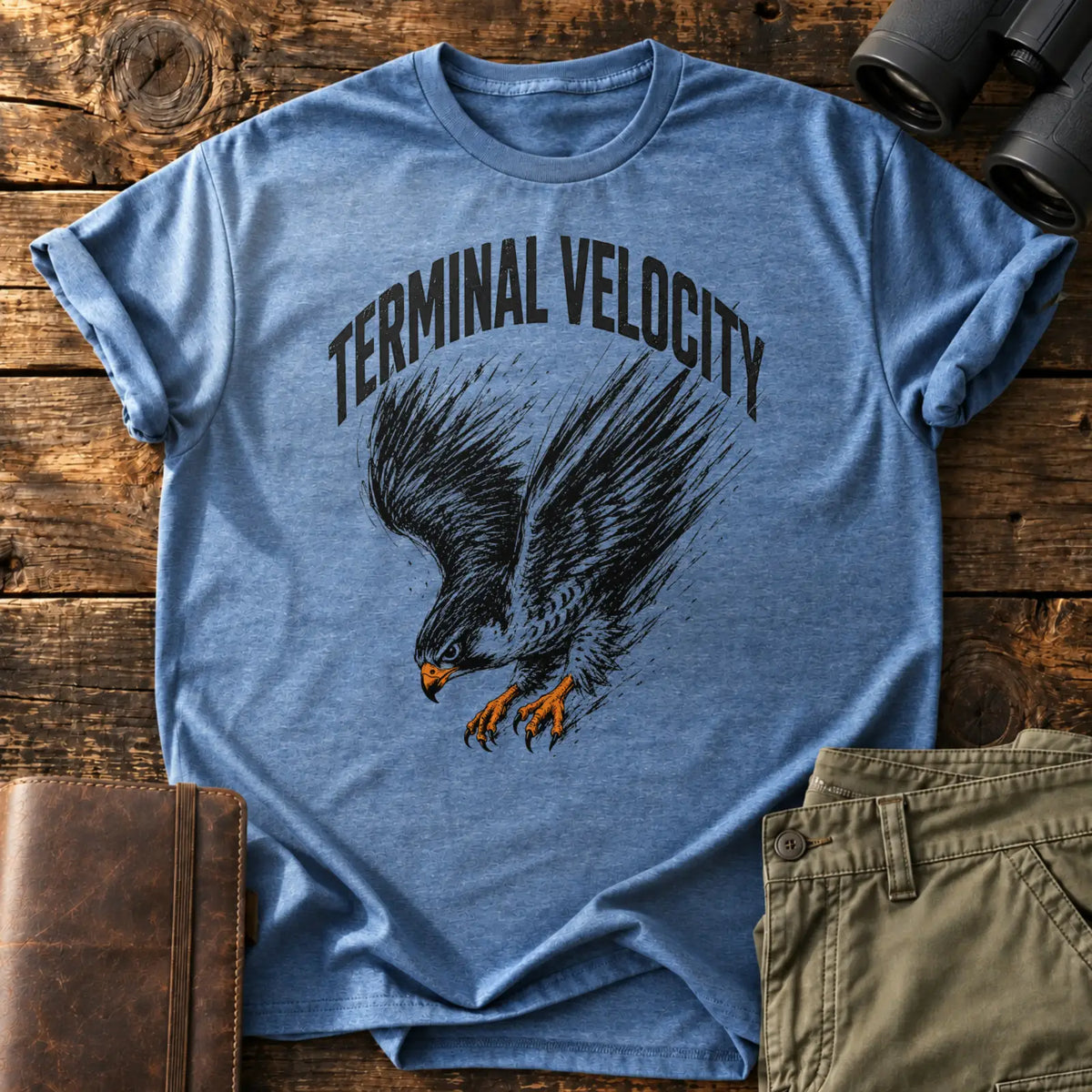 Terminal Velocity Tee — Heather Indigo