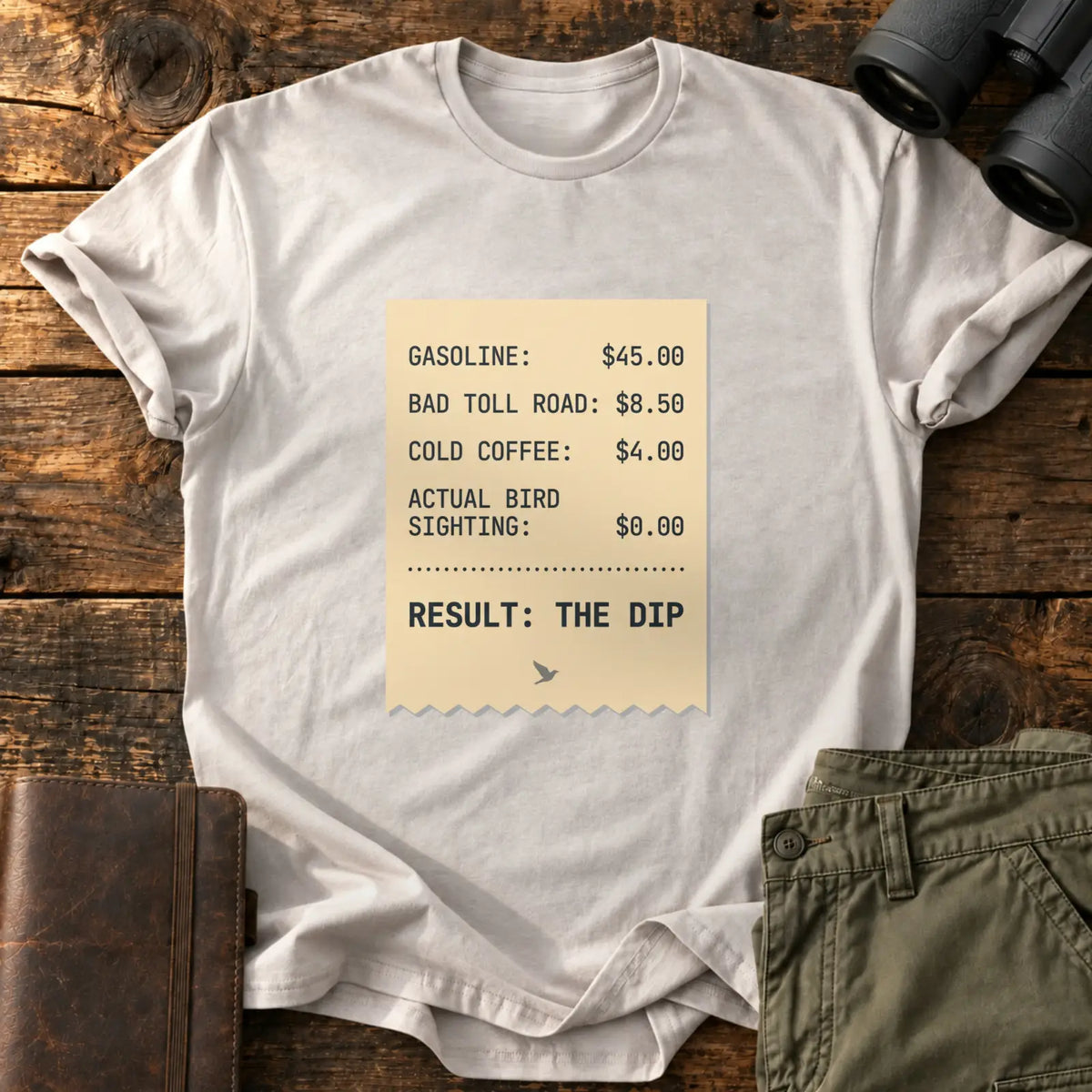 The Dip Receipt Tee — Ice Grey