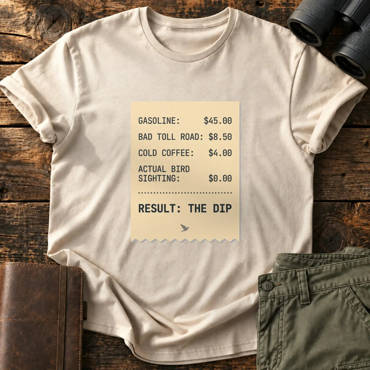 The Dip Receipt Tee — Sand