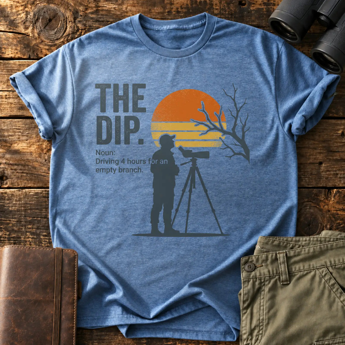 The Dip Tee — Heather Indigo