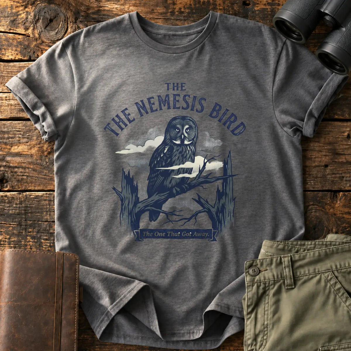 The Nemesis Bird Tee — Charcoal