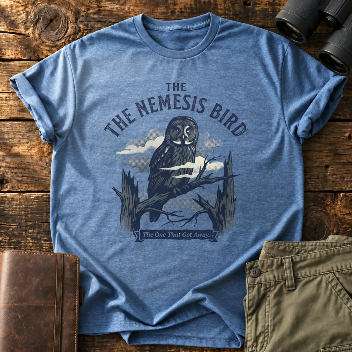 The Nemesis Bird Tee — Heather Indigo