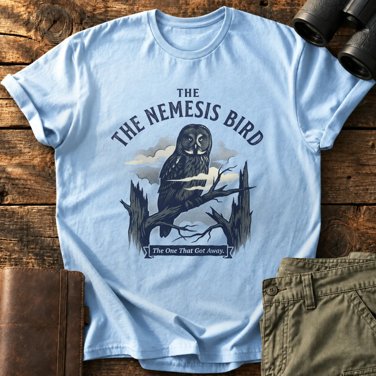 The Nemesis Bird Tee — Light Blue