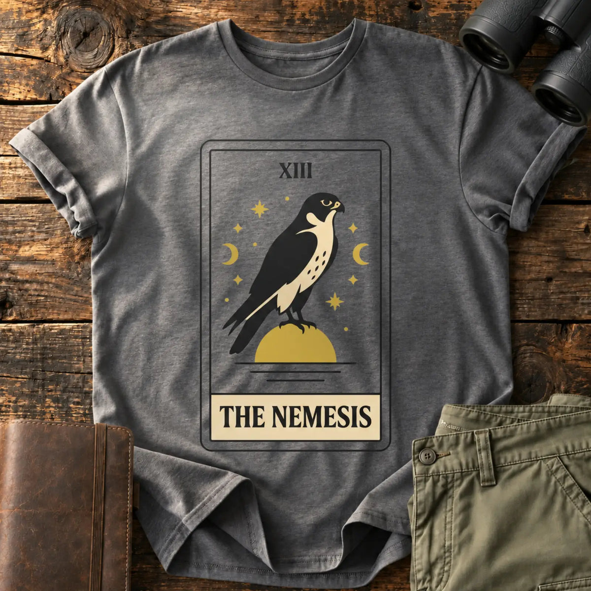 The Nemesis Tarot Tee — Charcoal