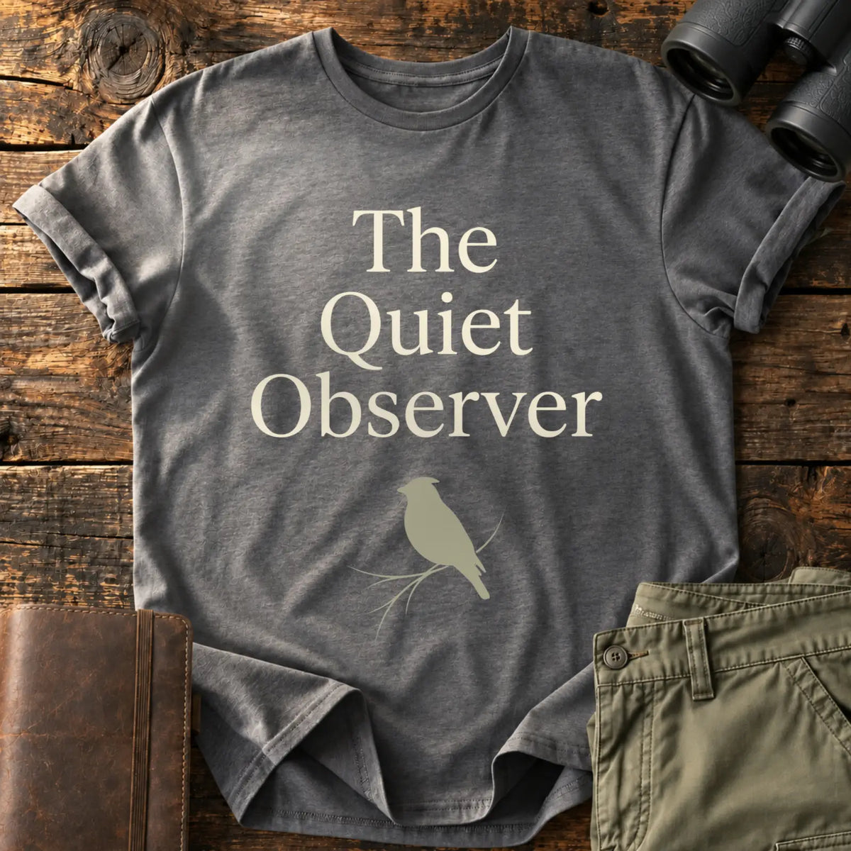 The Quiet Observer Tee — Charcoal