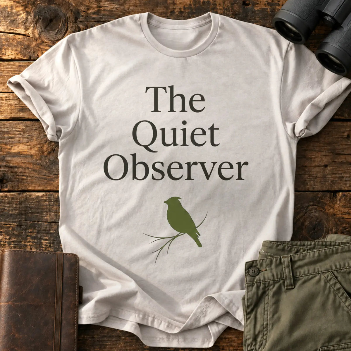 The Quiet Observer Tee — Ice Grey