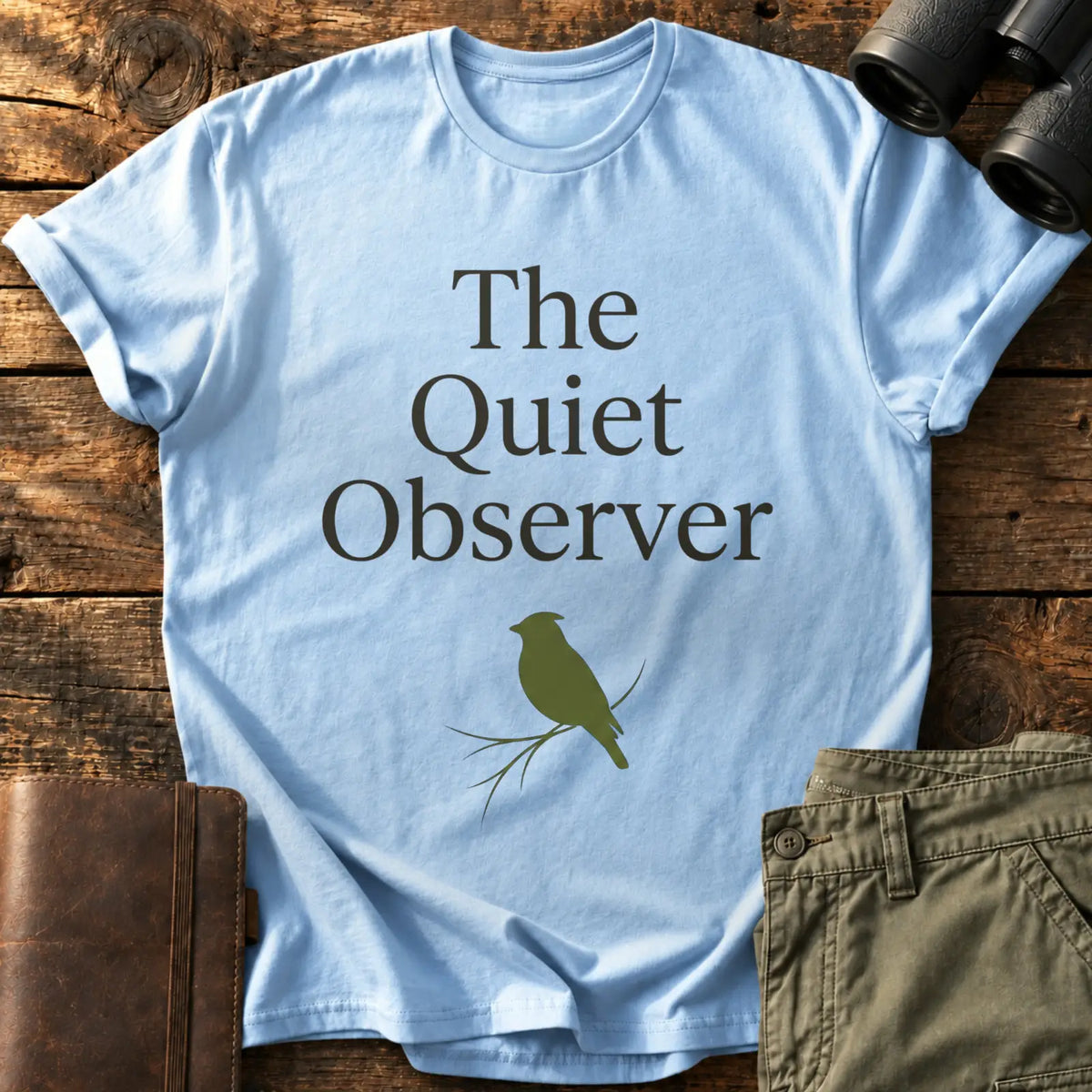 The Quiet Observer Tee — Light Blue
