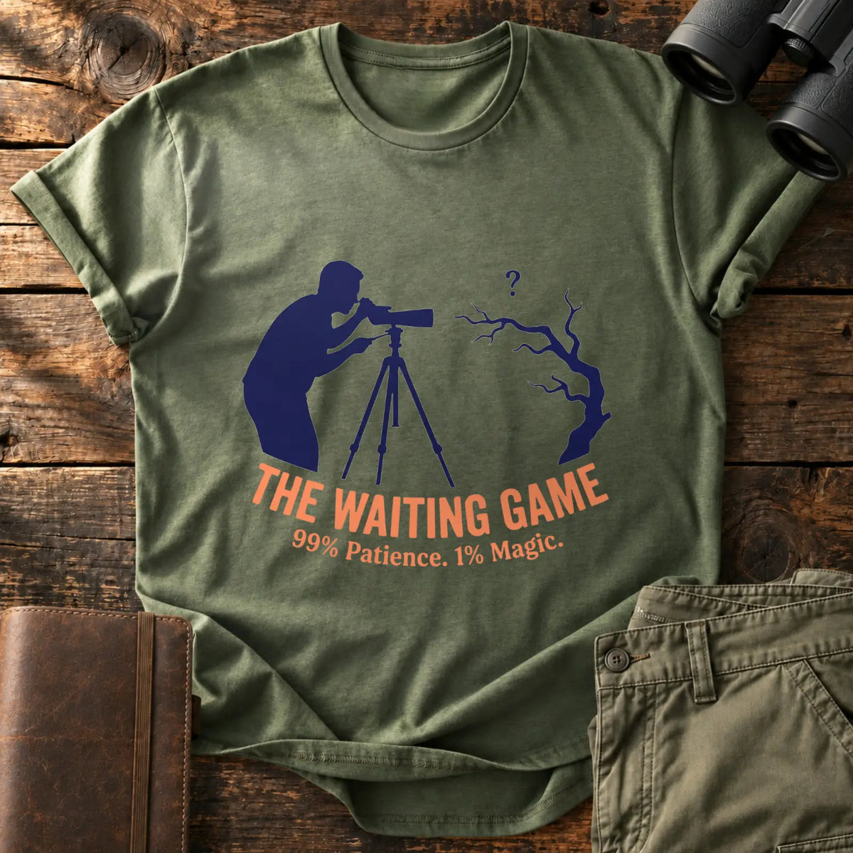 The Waiting Game Classic Tee — Military Green