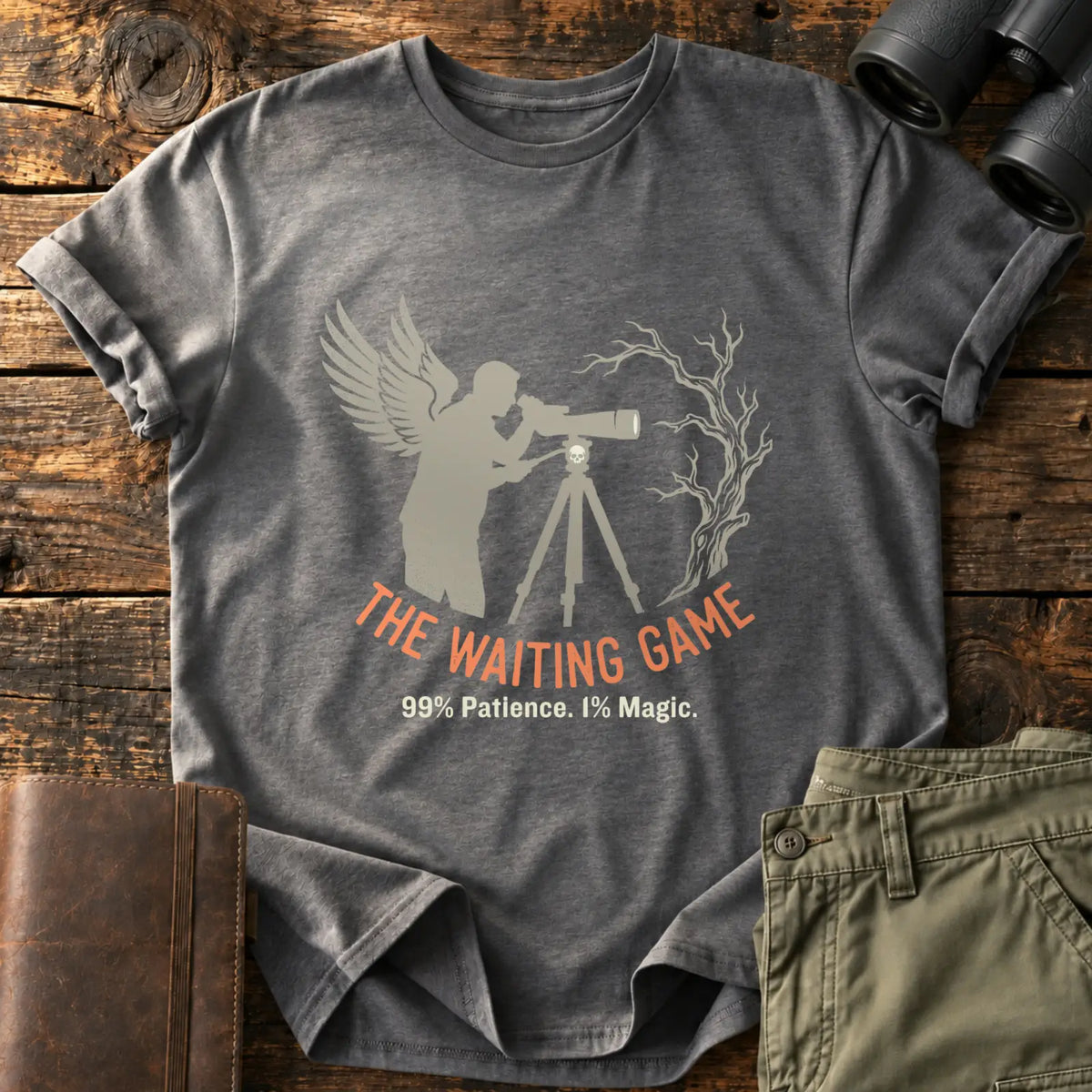 The Waiting Game Shadow Tee — Charcoal