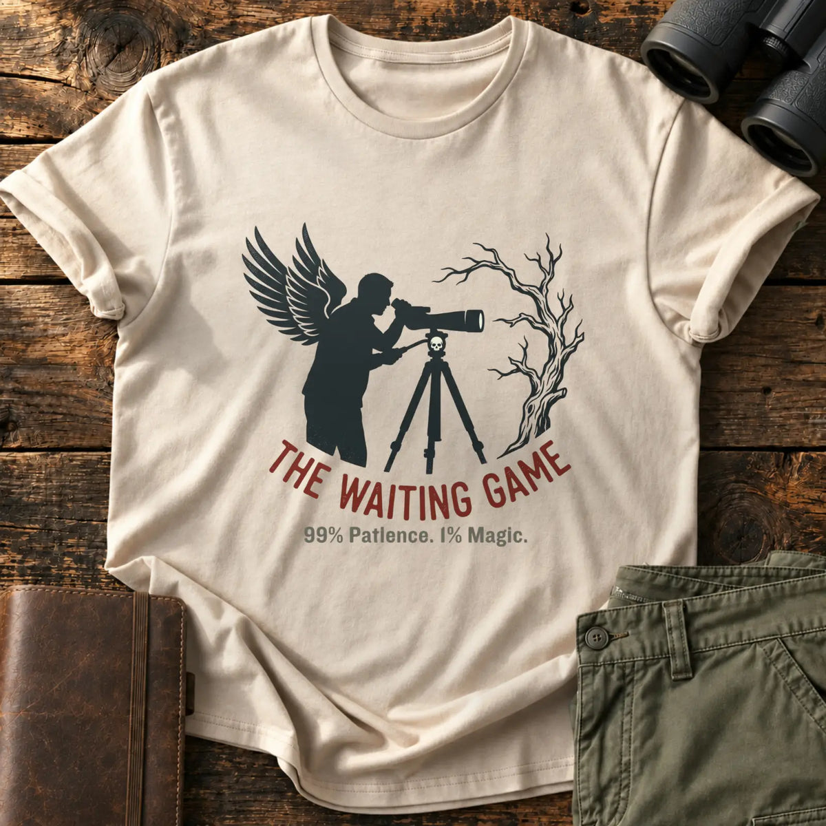 The Waiting Game Shadow Tee — Sand