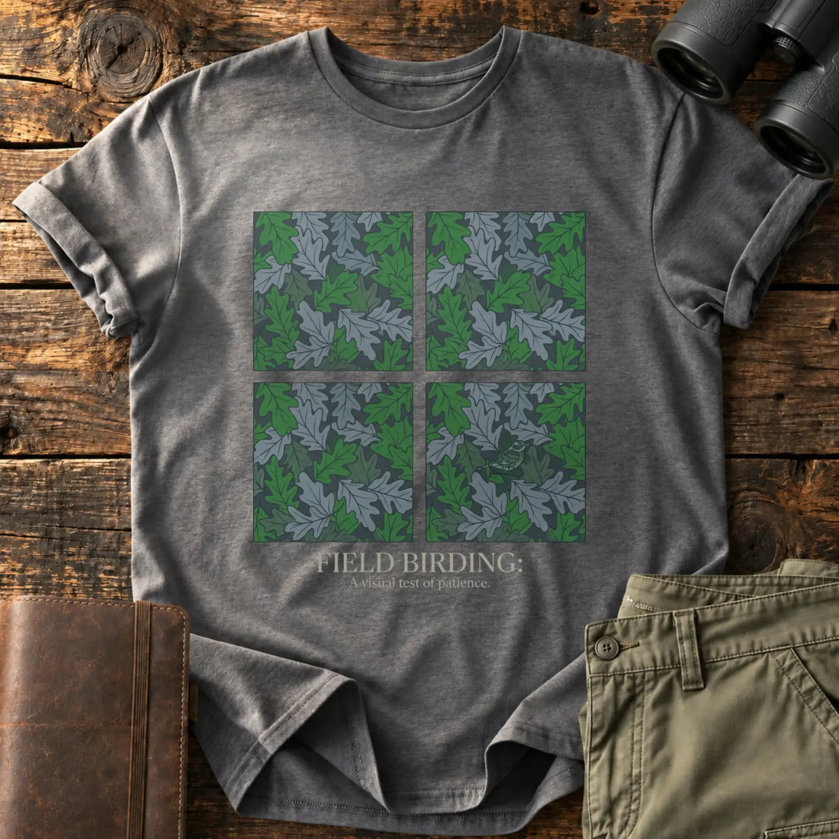 Visual Test of Patience Tee — Charcoal
