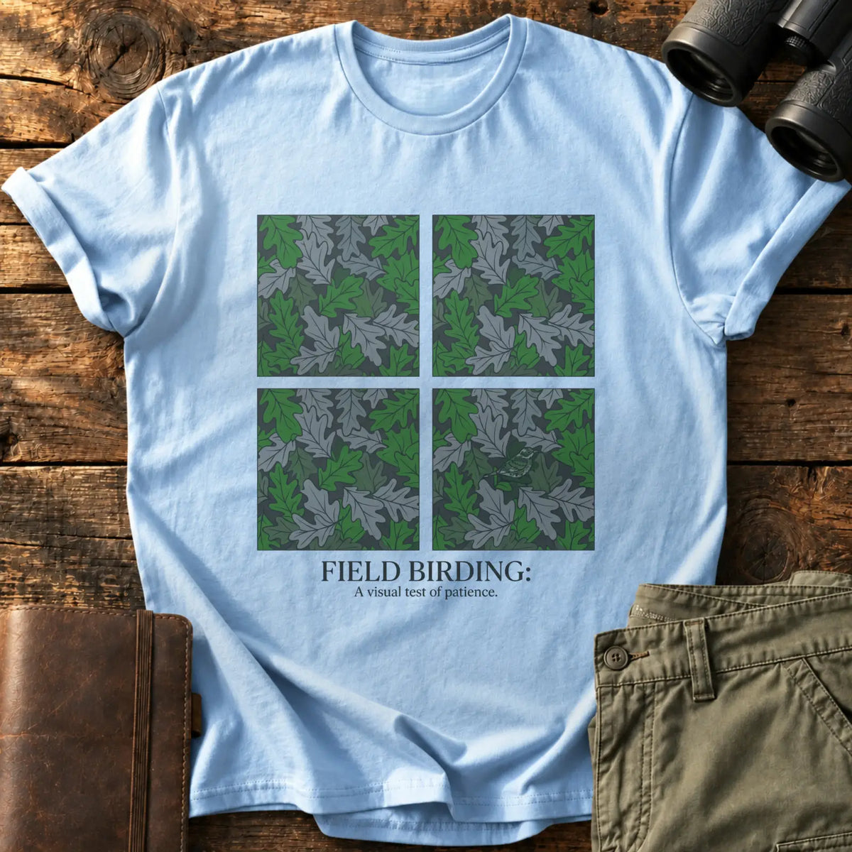 Visual Test of Patience Tee — Light Blue
